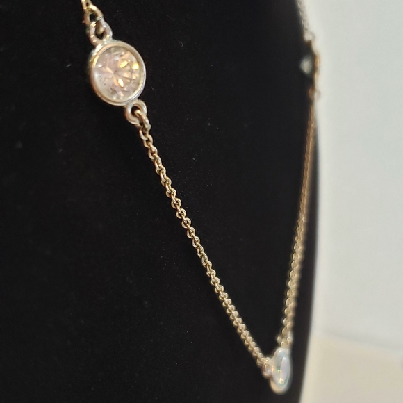 Banana Republic 3-Station Rivoli Crystals Necklace - Picture 3 of 11